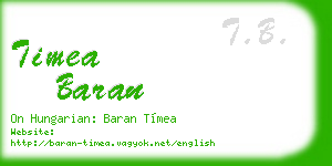 timea baran business card